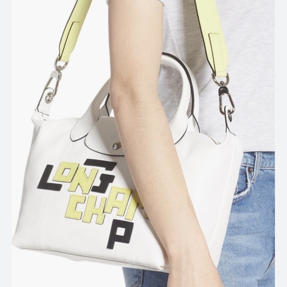 NWT LONGCHAMP Le Pliage Leather Limited Edition Crossbody Tote Bag - Picture 4 of 14